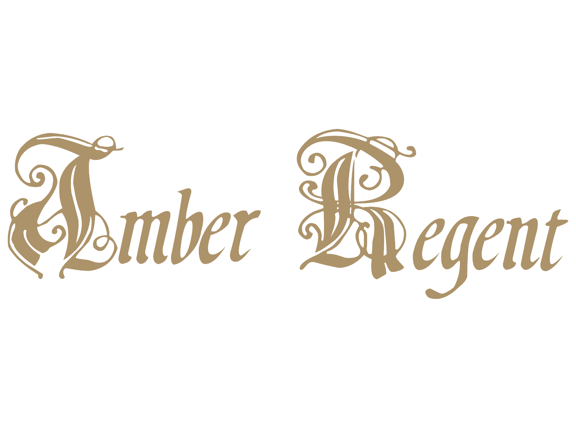 Gold logo reading Amber Regent in a gothic font